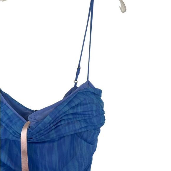 House of CB Blue “Ella” Bustier Ruched Party Bodycon Euphoria Cassie Mini Dress - Picture 6 of 11